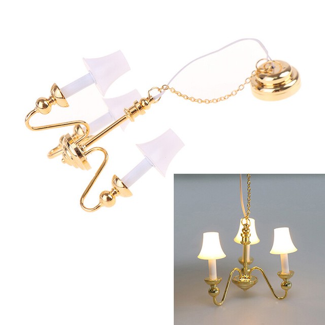 1:12 Dollhouse Miniature LED Ceiling Light Chandelier LED Wall Lamp Home Deco ZR 1:12 Dollhouse Miniature LED Ceiling Light Chandelier LED Wall Lamp Home Deco ZR