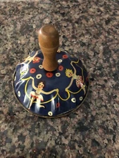 Vintage - Dancing Girls Noise Maker Bell - Wooden Handle