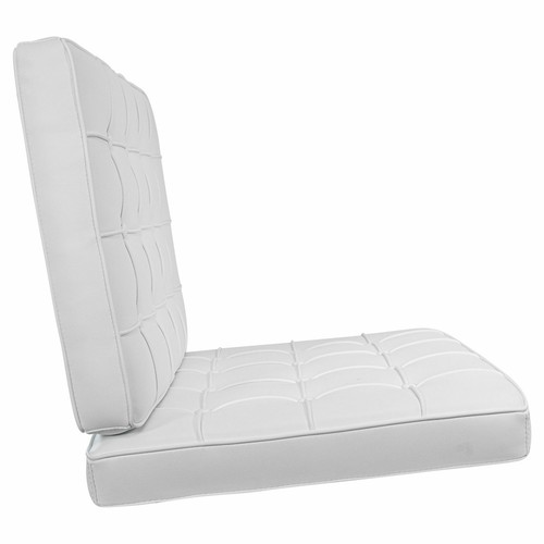 Black/White Genuine Leather/Match Replacement Cushions for Pavilion Style Chair - Picture 20 of 23