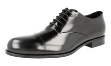 PRADA Polished Leather Dress Shoes - Welt Sewn - Black - NEW -  US 10 EU 43