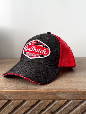 VON DUTCH California TRUCKER CAP Moto Cycle Racing Rot Biker ORIGINAL Mütze Unisex
