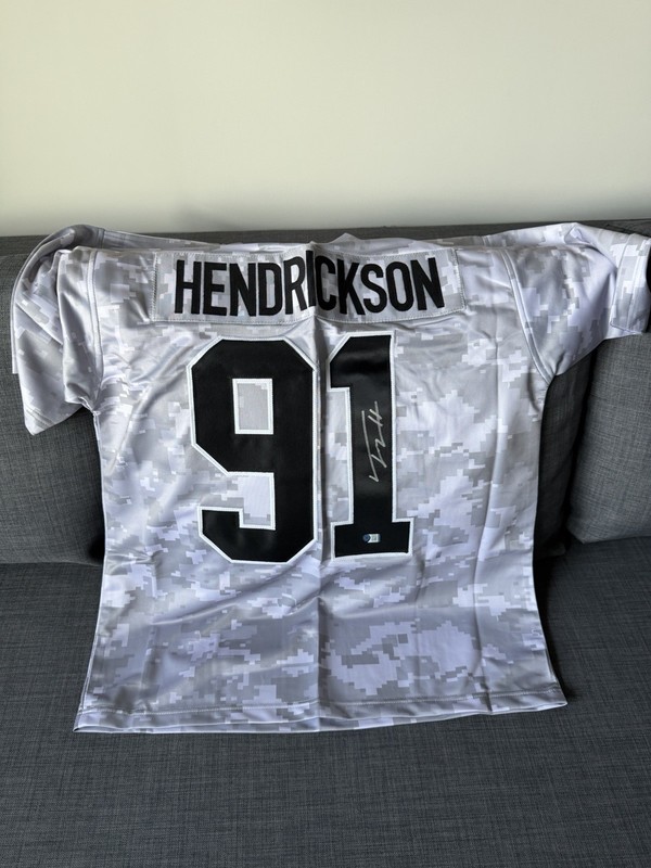 Trey Hendrickson Baltimore Ravens / Bengals Signed #91 Camo Custom Jersey - CoA