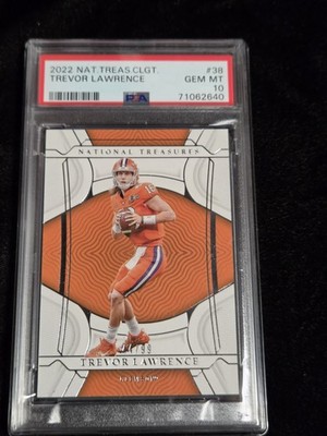 2022 PANINI NATIONAL TREASURES COLLEGIATE TREVOR LAWRENCE PSA MINT {10} #44/99