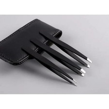 3pcs Stainless Steel Slant Tweezer Tip Eyebrow Hair Remover Professional Tool