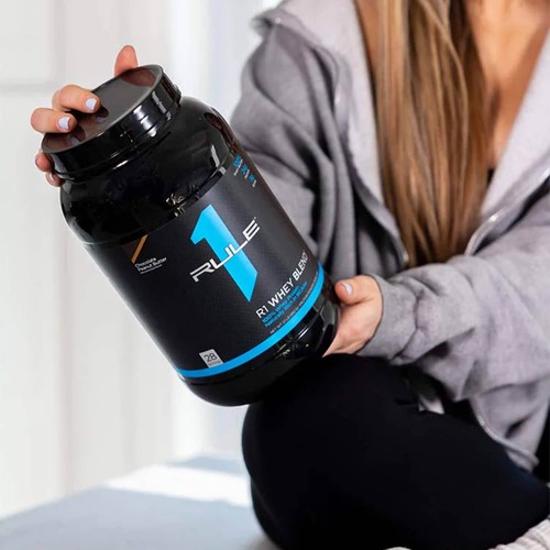 RULE 1 Whey Blend 14 serv Vanilla Ice Cream 100% Whey Protein Blend 1.02lb - Picture 4 of 5