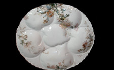 Antique Haviland Limoges Porcelain Oyster Plate Chrysanthem Schleiger 86A