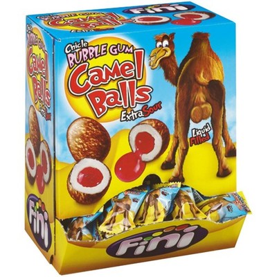 Fini Bubble Gum Camel Balls 200 Stück - Extra sauer und Glutenfrei