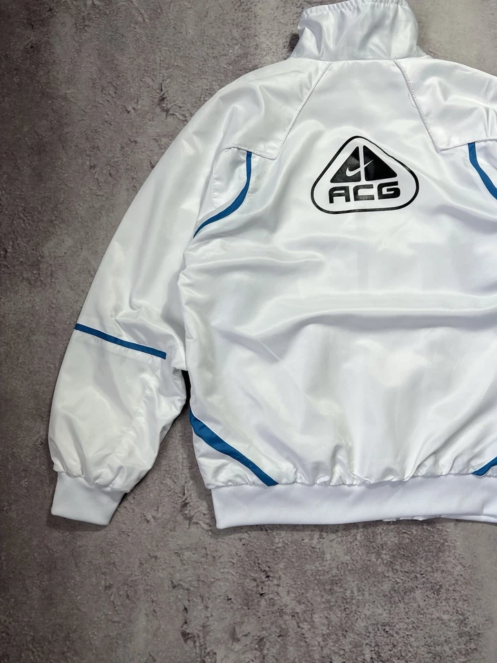 Vintage Bootleg Nike ACG Track Jacket cremallera completa - blanco/azul - tal... - Imagen 3 de 4