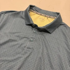 Walter Hagen 11 Majors Golf Polo Mens 2XL Blue Floral Abstract Performance Adult