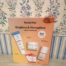 BeautyStat Brighten  Strengthen Face Cleanser Moisturizer Exfoliant Travel Set