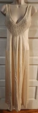 Val Mode Small Vintage Lace Full Length Nightgown