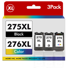 3PK PG-275XL CL-276XL Ink Cartridges for Canon TS3722 TS3522 TR4720 Printer Ink