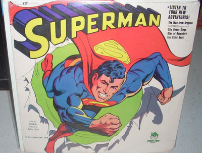 SUPERMAN listen to four new adventures ( children ) SEALED LP peter pan 8211