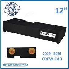 Chevy Silverado 2019-2026 Crew Cab 12" Dual Subwoofer Enclosure Ground Shaker