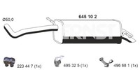 Ernst EndschalldäMpfer NachschalldäMpfer 645102 FüR Seat Skoda VW 6L1 Ibiza Polo