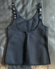 Unbranded Tank Top 1 Piece Waist Trainer with Built In Tummy Corset Sz XL Black