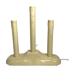 Vintage 3 Light Candolier Plastic Drip Electric Window Christmas Candles