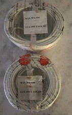 2 Rolls 100ft 4-Conductor 22-AWG Solid Security Alarm Fire Bulk Wire White 22/4