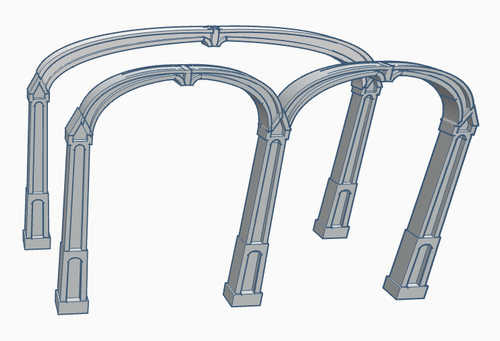 DT&I Concrete Arches Catenary System - Single Large Arch and Posts | eBay