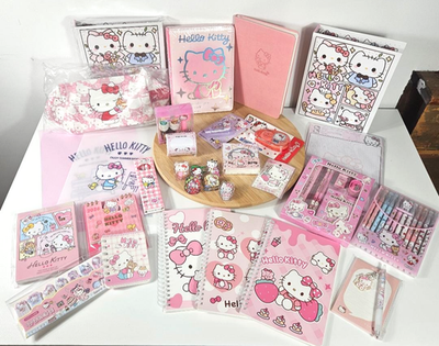 #ad New Hello Kitty Sanrio Kawaii 31pc Office Stationary Supplies Bundle $38.92