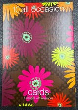 Box of 10 All Occasion Greeting Cards   Assorted Designs with Envelopes   New