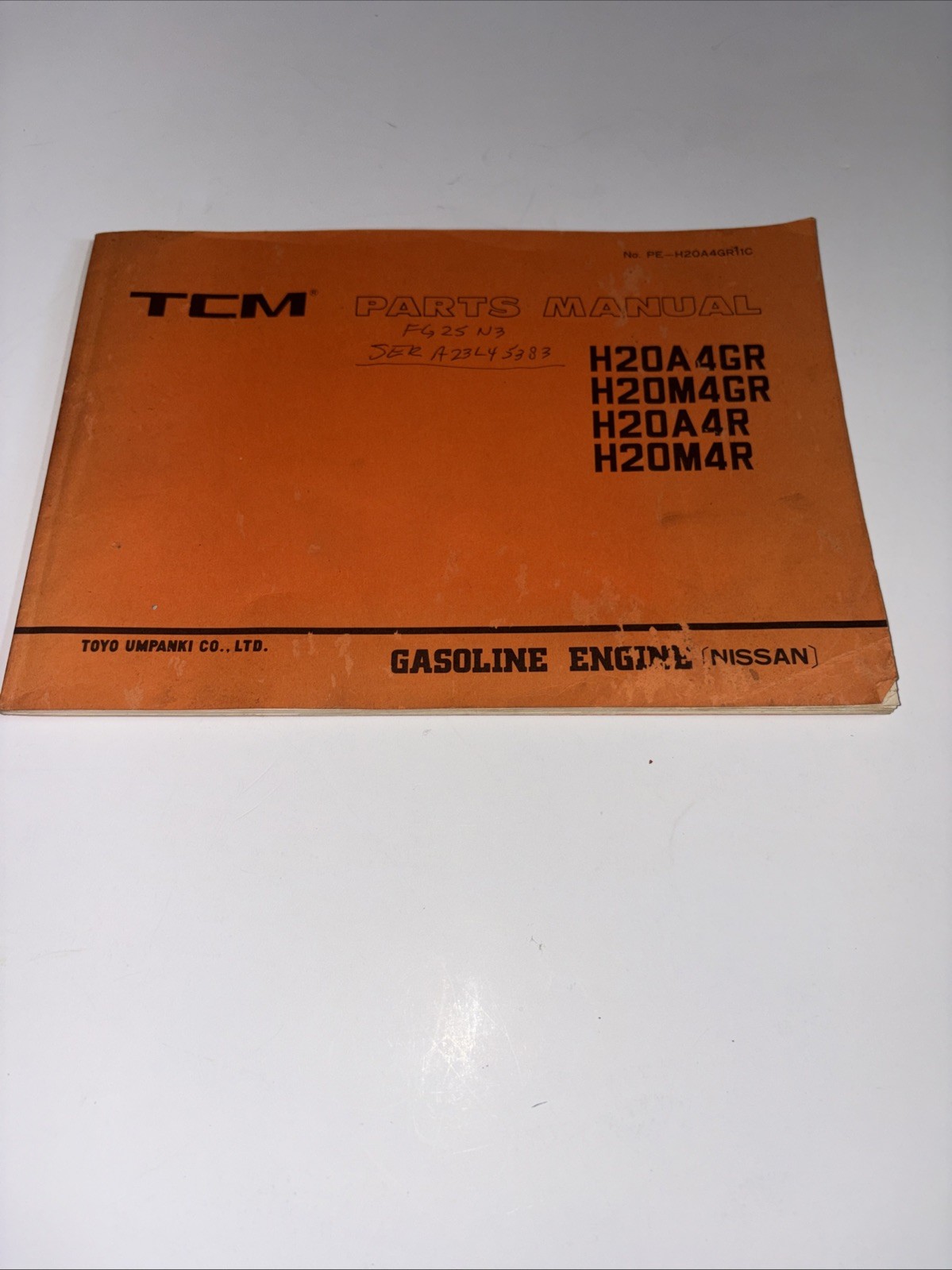 TCM H20A4GR H20M4GR Nissan Gas Engine Parts Catalog Manual H