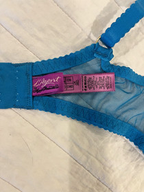 L'Agent Bra by Agent Provocateur 36D Bra Lace Electric Blue Underwire Bows LORNA