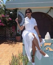 ZARA NWT $129 WOMAN SS24 ZW COLL. EMBROIDERED EYELET SHIRTDRESS WHITE | 2614/271