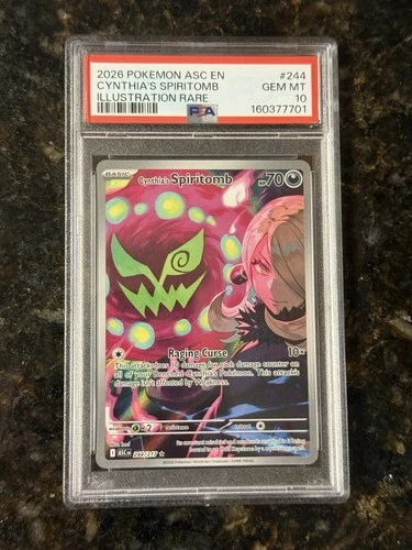 PSA 10 Cynthia’s Spiritomb 244/217 Ascended Heroes Illustration Rare IR English