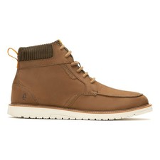 Image of Hush Puppies Jenson Mens Classic Comfort Everyday Leather Boots Tan