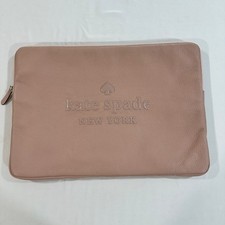 Kate Spade New York Pink Pebbled Leather Laptop Sleeve Case 15x10.5