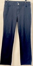 Chaps EST 1978 Womens Stretch Straight Leg Pants Size 8 Blue Workwear Casual