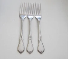3 Oneida MORNING BLOSSOM   Dinner Forks 7 1/4" Stainless Flatware