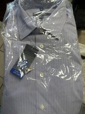 Kenneth Cole Reaction Dress Shirt 15-15.5 /32-33 Slim fit No Iron Purple Check