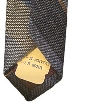 Vtg Botany 500 Tie Mens 1960s Old Stock Wool Poly Striped USA Mod Mad Men 55x3