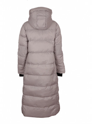 Canada Goose Women's Alliston Long Length Pink Quilted Maxi Parka moonstone grey