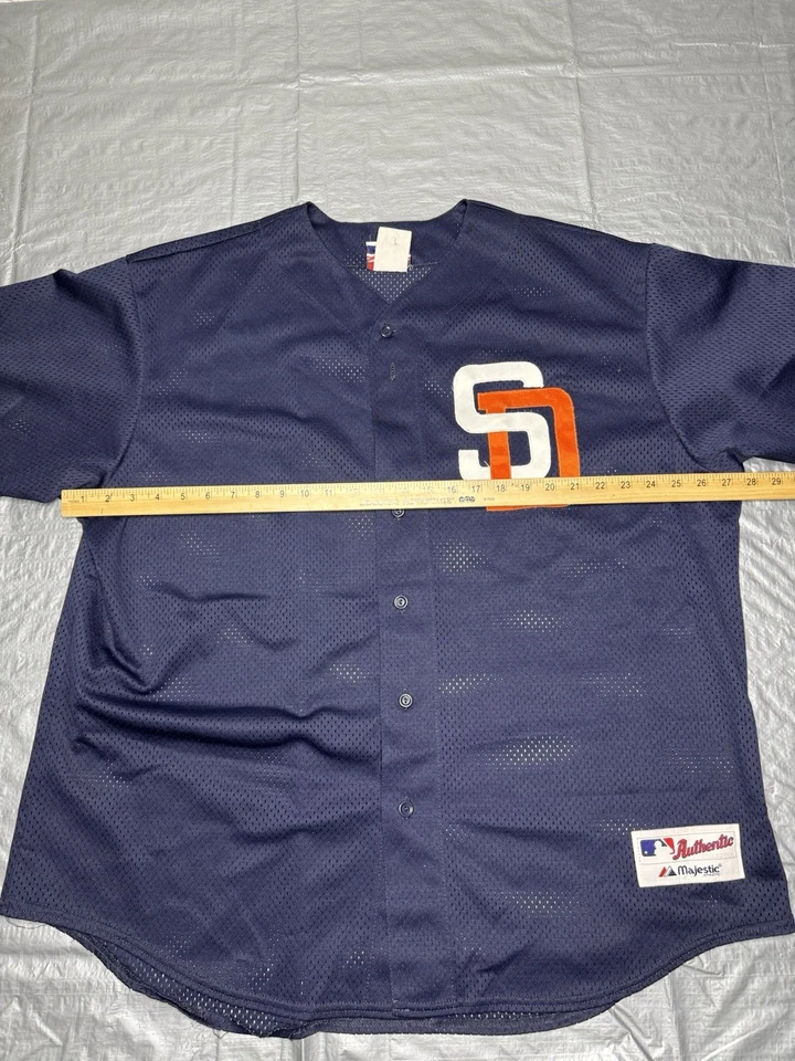 Camiseta Majestuosa Colección Diamante Auténtica de los Padres de San Diego 2XL Hecha en EE. UU. Foto 3 de 4