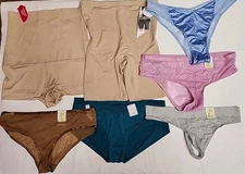 Lot of 7 Maidenform/Asset Women's Tummy Tamer Boyshorts, Auden Mesh Briefs/Thong