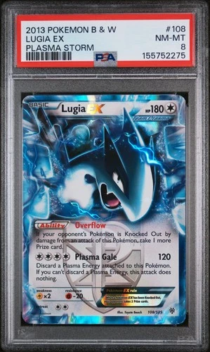 Pokemon Lugia EX Legendary Treasures Holo Rare #102 PSA 8