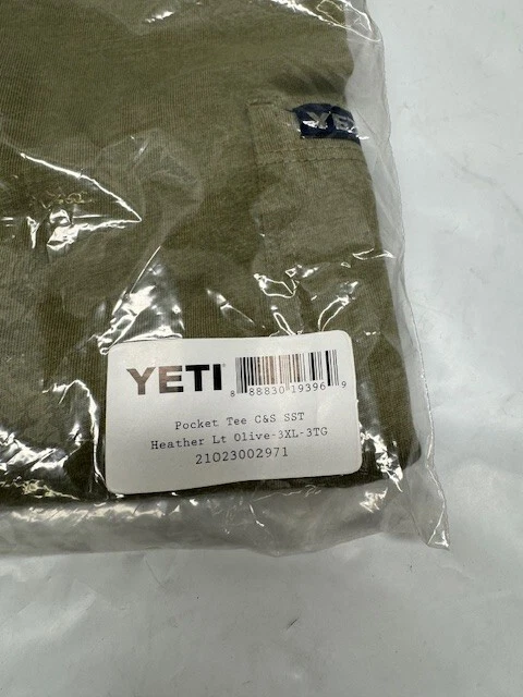 Camiseta Yeti Premium Manga Corta Bolsillo - Brezo Oliva 3XL *Nueva Foto 2 de 4