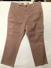 Universal Thread Cargo Size 1633R Brown Pants Womens High-Rise Slim Straight New