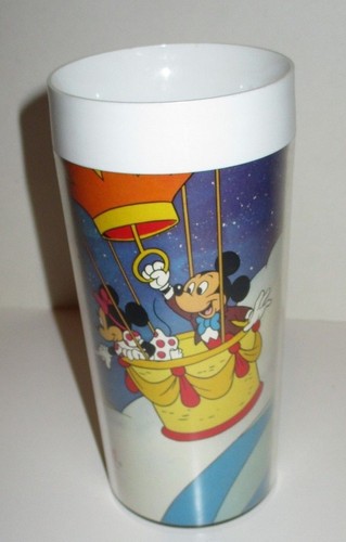 DISNEY WORLD THERMO-SERV TUMBLER MAGIC KINGDOM 1970'S HOT AIR BALLOON CHARACTERS - Picture 2 of 3
