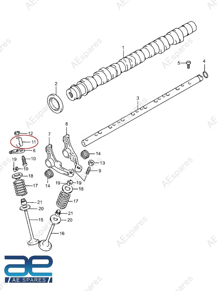 BRAZO BASCULANTE ABRAZADERA PARA SUZUKI SIDEKICK 92-97 16 VÁLVULAS 1.6 12849-71C03 AEs Foto 2 de 4