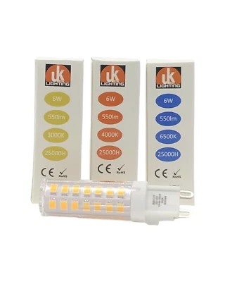 UKEW® LED Bulbs Light Warm Cool White Daylight 3X 6W G9