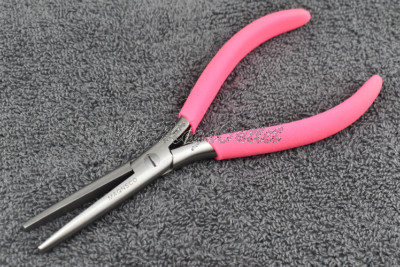 Haarverlängerung flacher Mund 7'' rosa passende Zange Profi Haarverlängerung Werkzeug