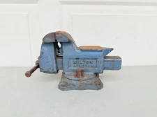 Vintage Wilton 3-1/2 Inch Wide Swivel Bench Vise USA