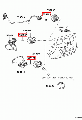 Genuine Hilux TGN26 TGN16 TGN10 KUN36 KUN35 KUN26 KUN25 Heater Control Bulb - Picture 7 of 9