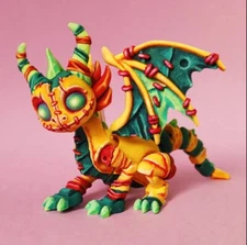 Articulated Stuffed Dragon, Flexi Halloween gift, 3D Printed