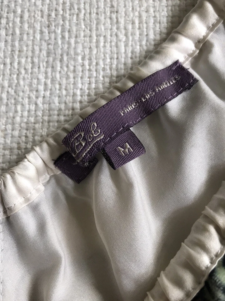 Vestido para mujer HALE BOB terciopelo seda floral manga corta cuello en V talla M forrado festival Foto 3 de 4