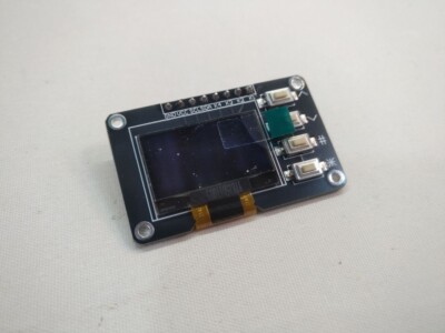 4 Tasten OLED Modul - 128x64 Pixel 0,96'' I2C Display verlötet auf PCB gelb/blau